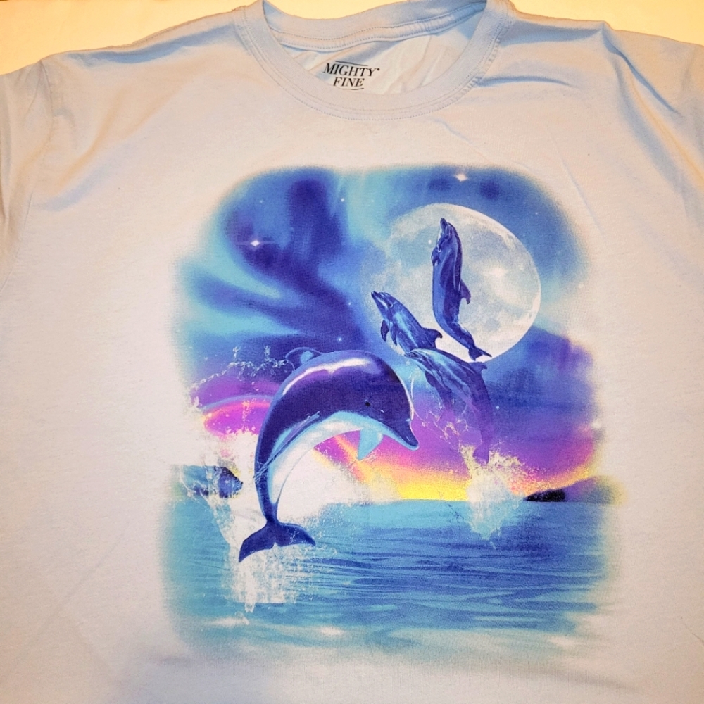 Dolphin crop top worn once new condition